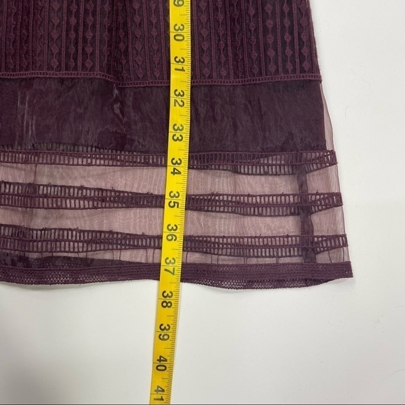 Madewell Sz 0 Dushkeer Dress Burgundy Embroidery Party - Picture 8 of 12